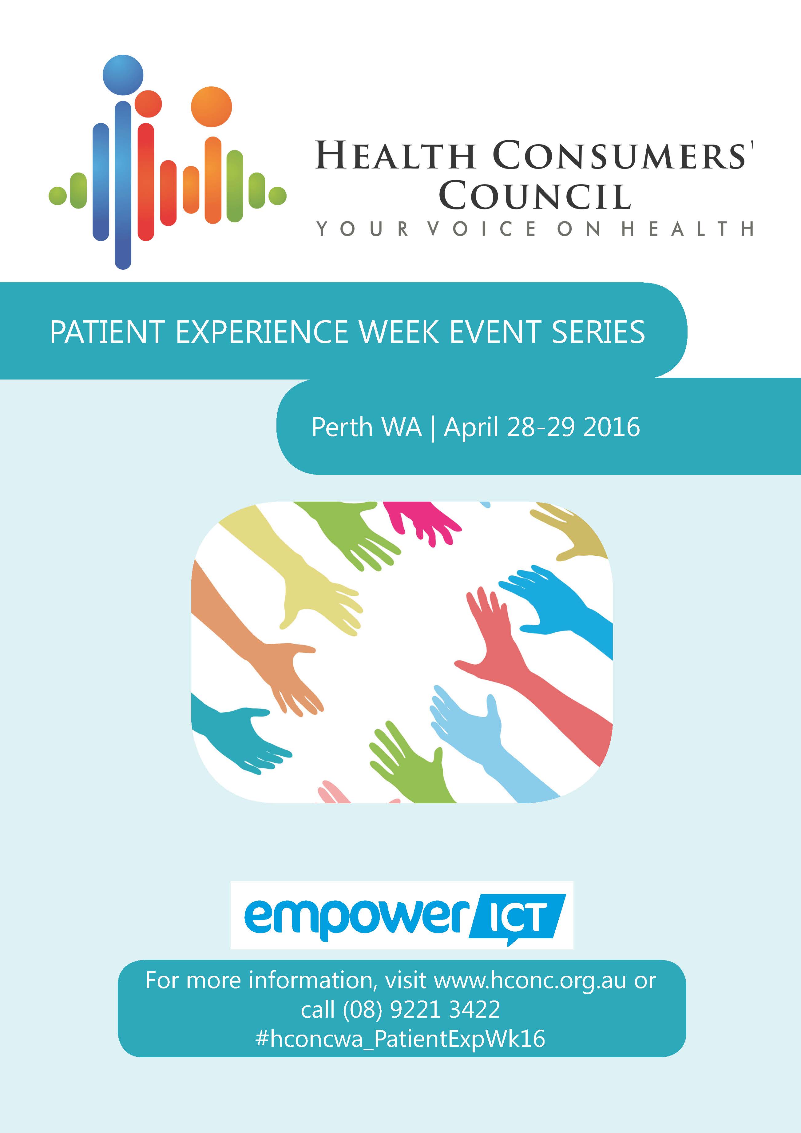 Patient Experience Week Event Series_Poster Health Consumers' Council